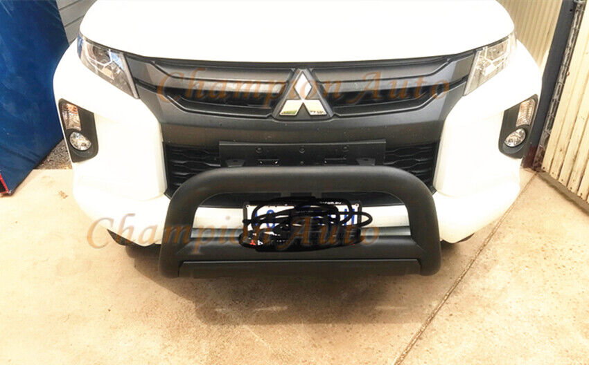 3.5'' Matt Sandy Black Steel Nudge Bar to fit Mitsubishi MR Triton 2019 -2024