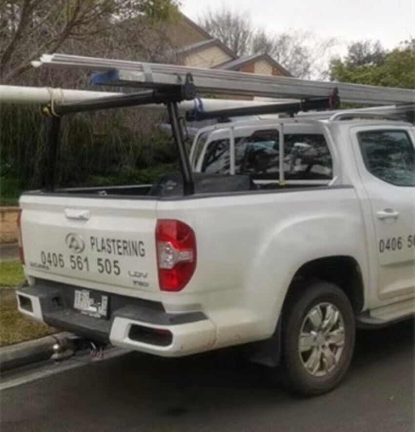 Black Alloy Ladder Rack with extension bar for LDV T60 2017-2021 Tub Ute