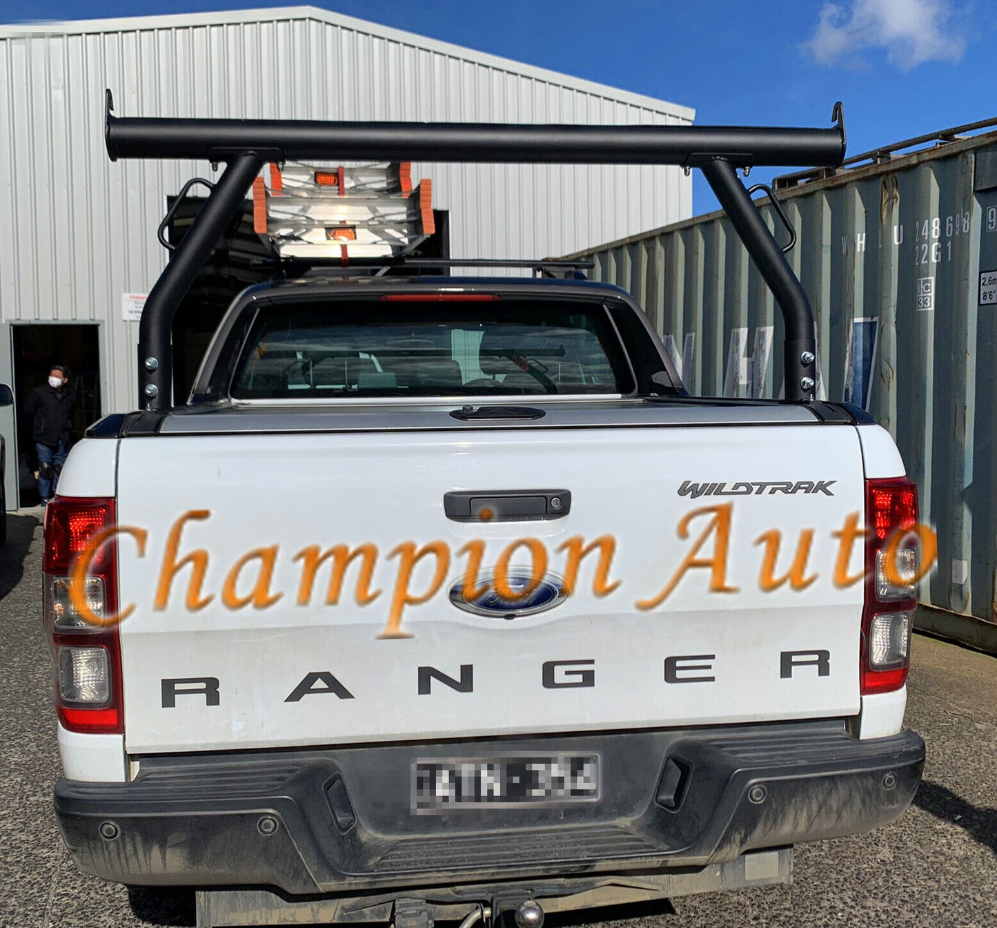 A pair of Ladder Racks to fit Ford Ranger Wildtrak Roller Cover Tracks