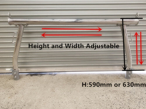 Polished Alloy Ladder Rack with extension bar for LDV T60 2017-2021 Tub Ute