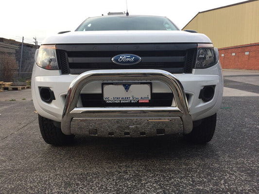 Ford Ranger 3.5" Stainless Steel Nudge Bar 2012-05/2022 Spot Light Mounting Tabs