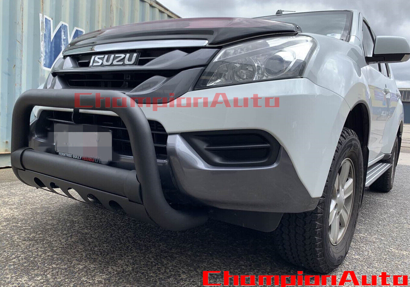 Nudge Bar 3.0'' Matte Black Steel Grille Guard Nudge bar FIT Isuzu MUX 2012-2020