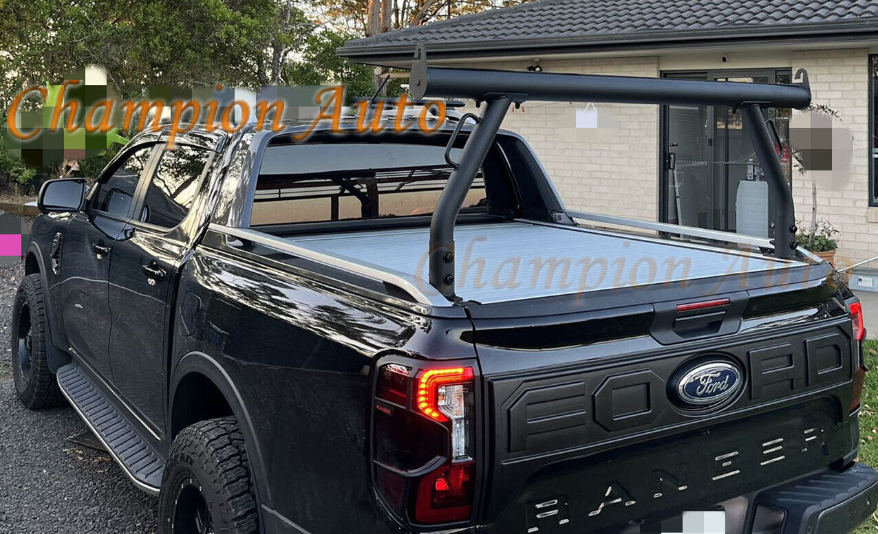 Black Ladder Rack FOR NEXT GEN Ford Ranger Wildtrak Roller Cover Track 2022-2024