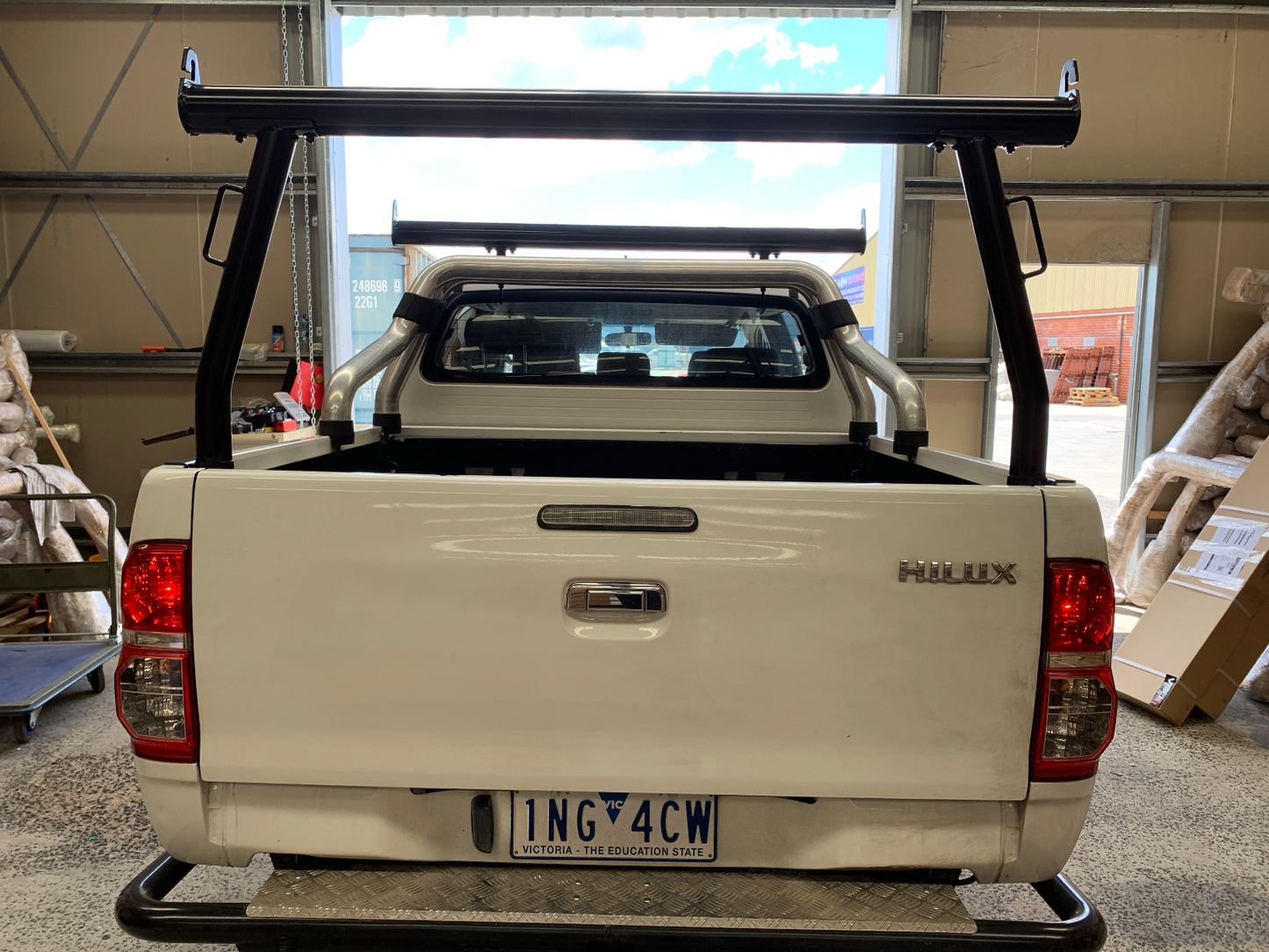 Ladder Rack with extension bar Mitsubishi MQ MR Triton Dual cab Tub 2015-2024