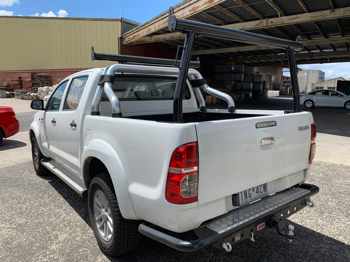 Ladder Rack with extension bar Mitsubishi MQ MR Triton Dual cab Tub 2015-2024