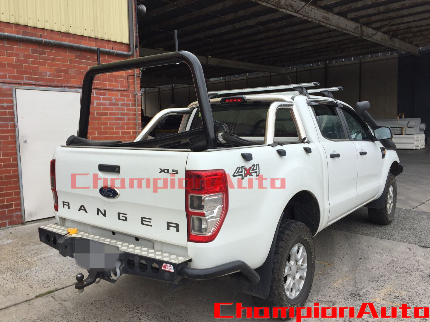 Black Steel Ladder Rack for Ford Ranger Mazda BT50 Dual Cab Tub 2012-2020