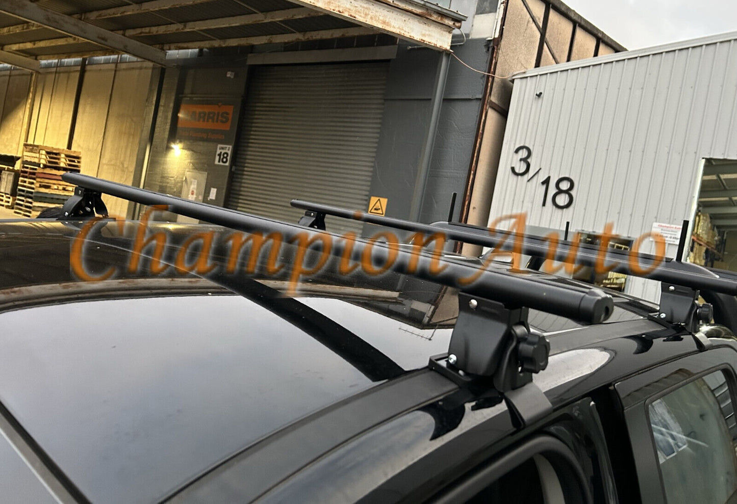 Ute Roof Racks 142cm Black Two Cross Bars fit Ford Ranger BT50 2012 to 2020+