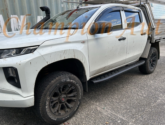 Side Steps Running Boards FOR Mitsubishi Triton MR Double Cab 2019+ (Shark Bar)