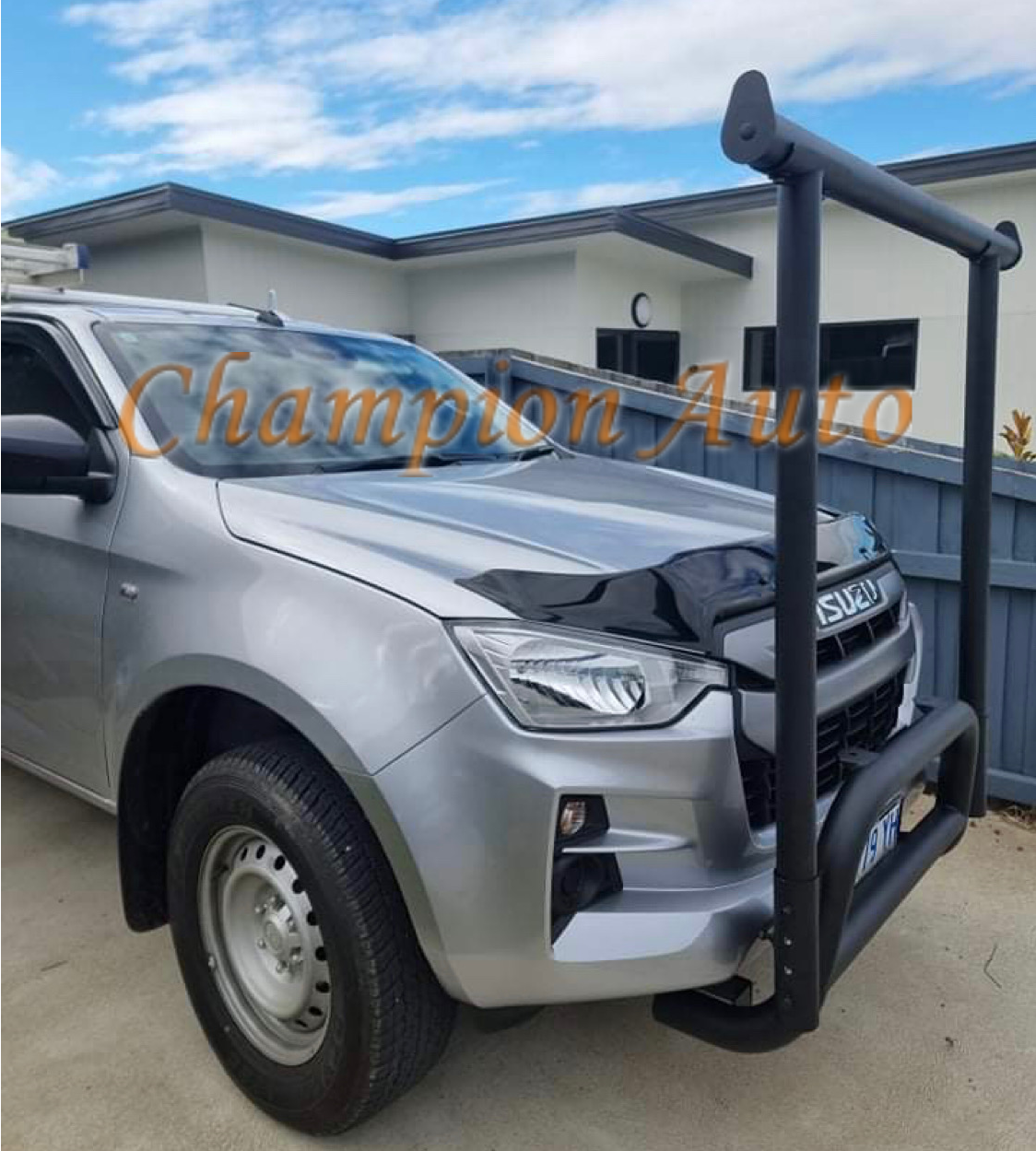 BLACK Nudge Bar + Front Ladder Rack H Rack H-Frame for  Isuzu D-max 09/2020-2024