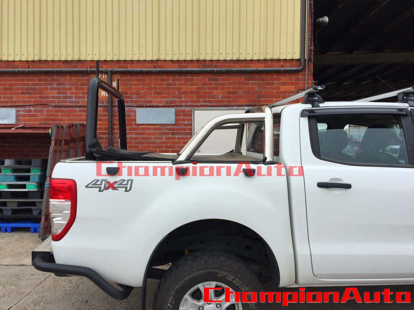 Black Steel Ladder Rack for Ford Ranger Mazda BT50 Dual Cab Tub 2012-2020