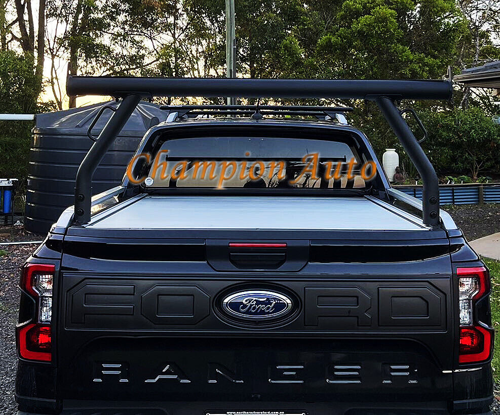 Black Ladder Rack FOR NEXT GEN Ford Ranger Wildtrak Roller Cover Track 2022-2024