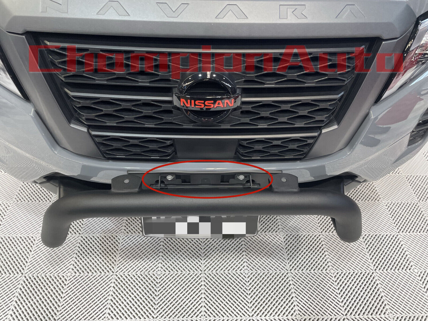 Black Steel Nudge Bar FOR NISSAN NAVARA 2021 -2024 Compatible with Sensors