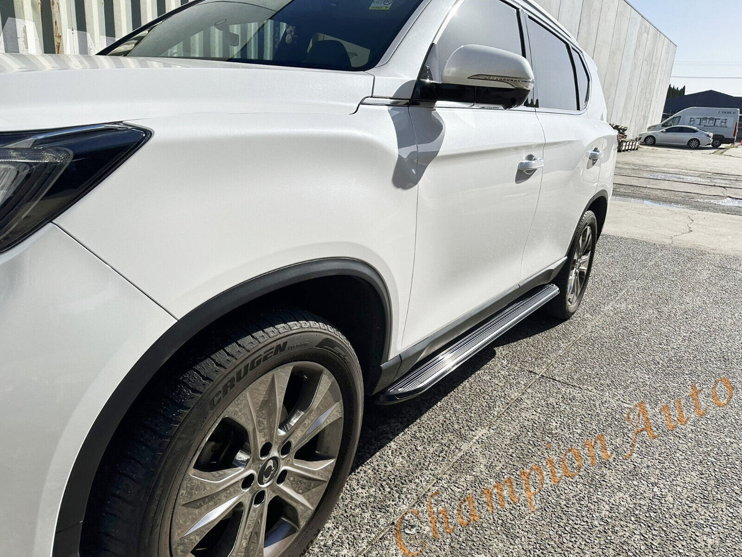 BLACK Side Steps Running Boards for SsangYong Rexton 2019-2024 All Models (XRB)