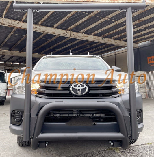 Nudge Bar for Toyota Hilux 2015-2024 single cab with Front Ladder Rack H Rack