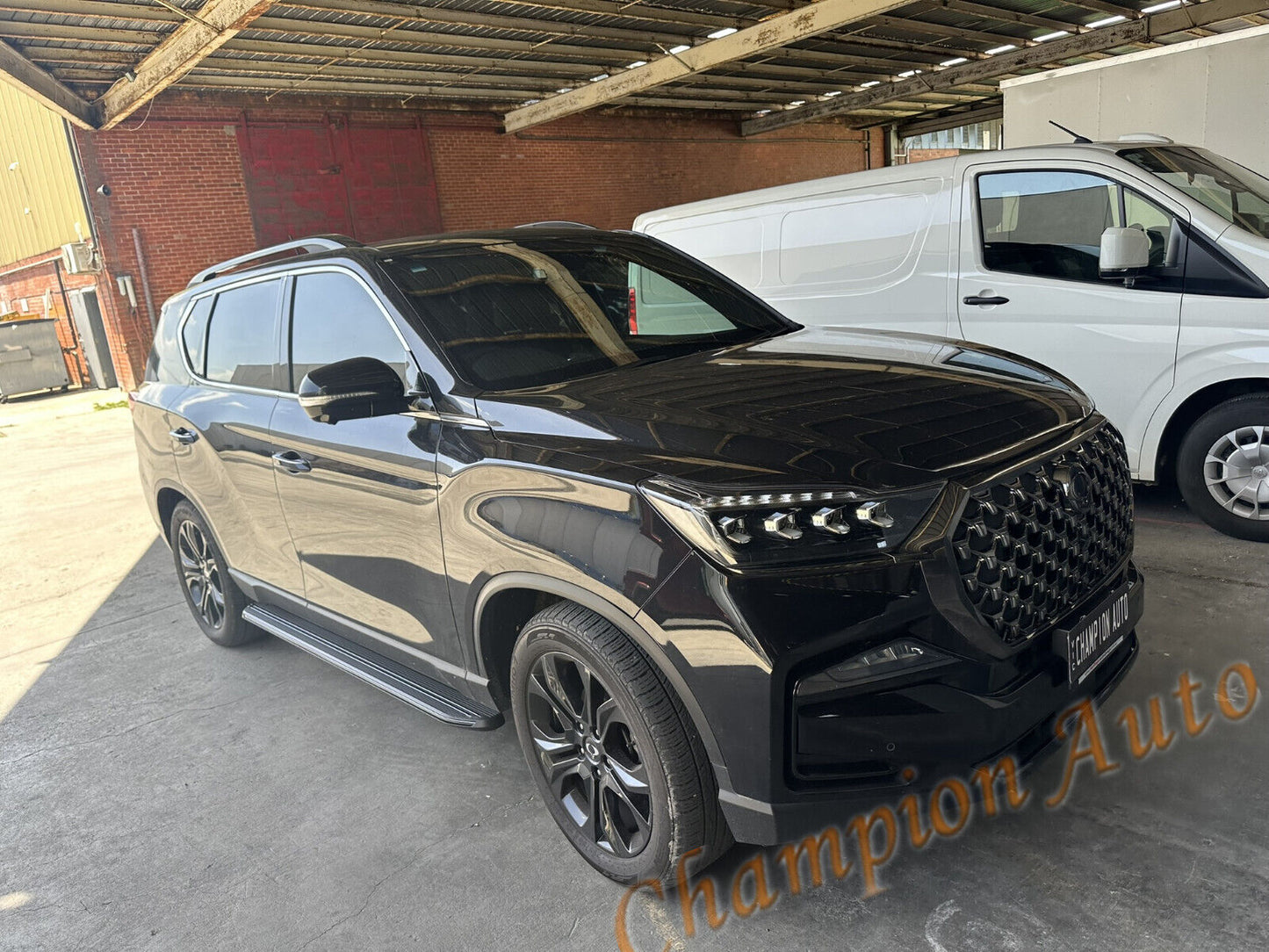 BLACK Side Steps Running Boards for SsangYong Rexton 2019-2024 All Models (XRB)