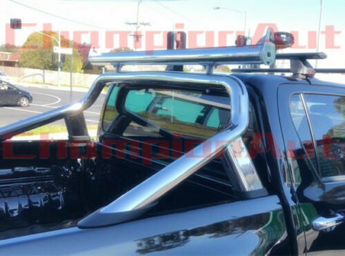 Polished Silver Alloy Ladder Rack + Extension Bar for Ford Ranger 2008-2011